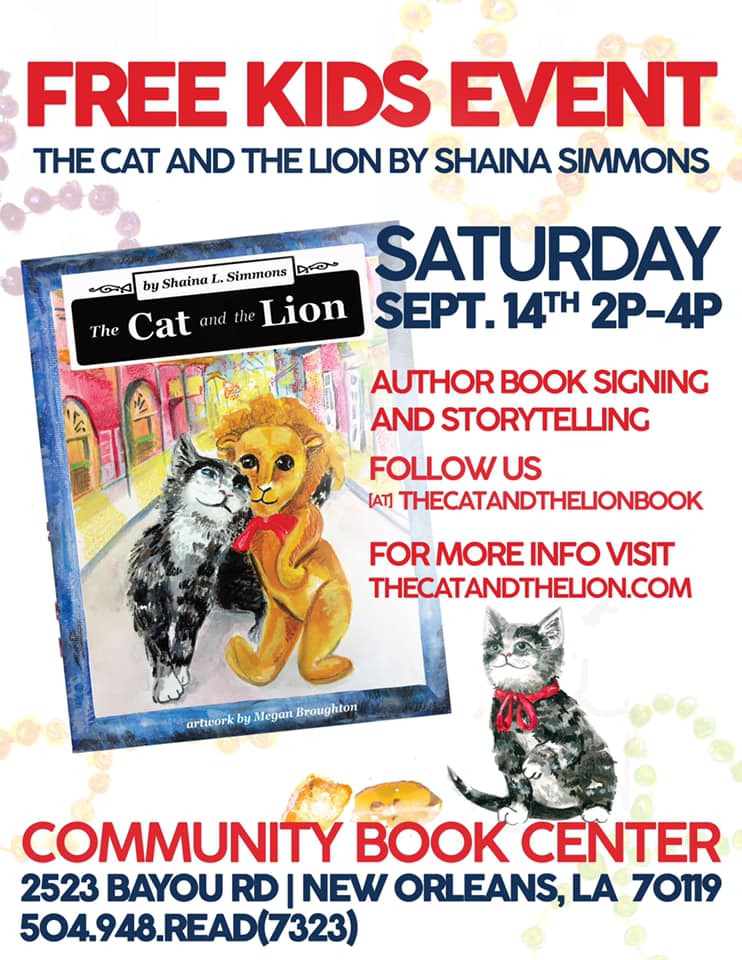The Cat & The Lion‎ Kids Storytelling Event - New Orleans (Sept 14th - 2pm 4pm)